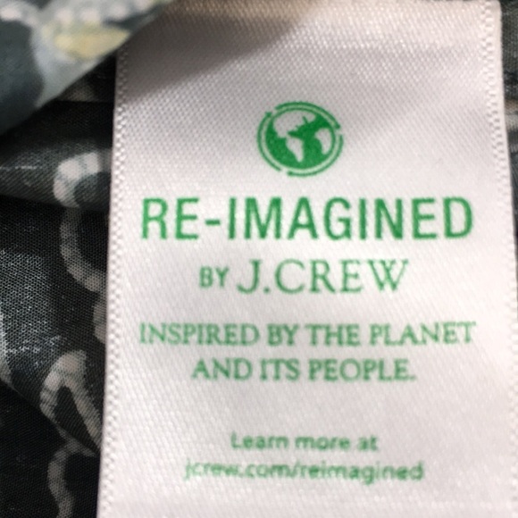 J. Crew Gathered Scoopneck Top In Vintage Vines Womens Small Cropped 100% Cotton - Picture 12 of 15